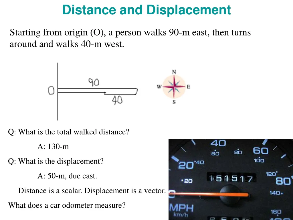 distance and displacement