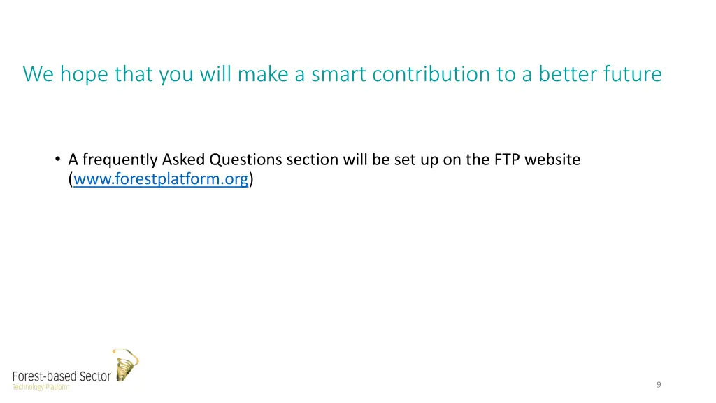 we hope that you will make a smart contribution