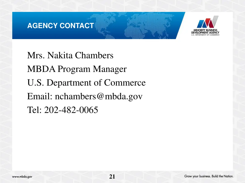 agency contact