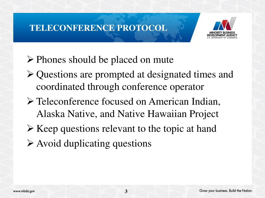 teleconference protocol