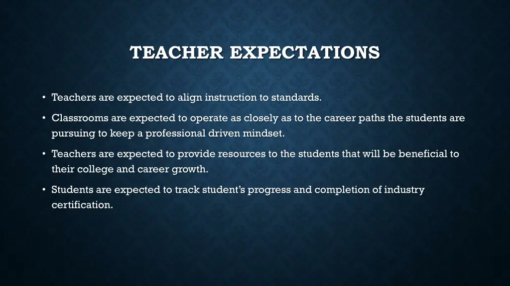 teacher expectations