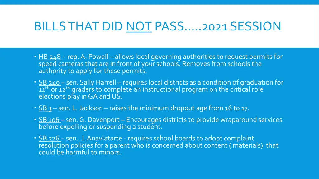 bills that did not pass 2021 session