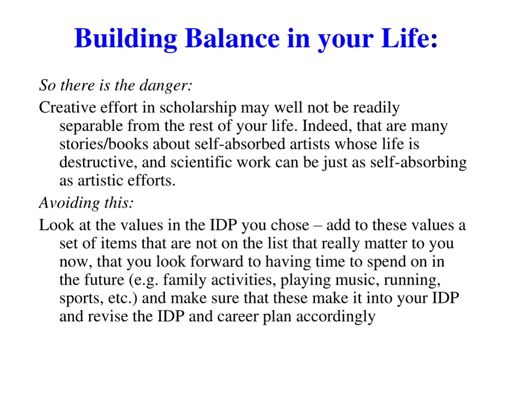 building balance in your life 3
