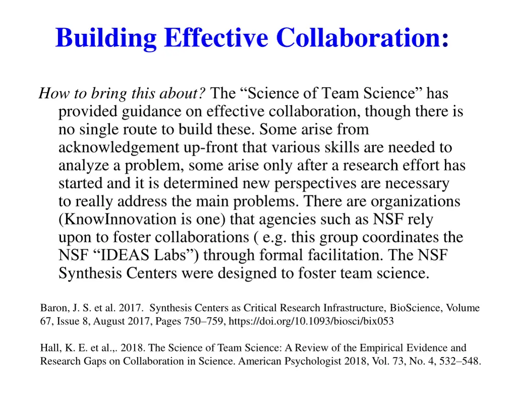 building effective collaboration 1