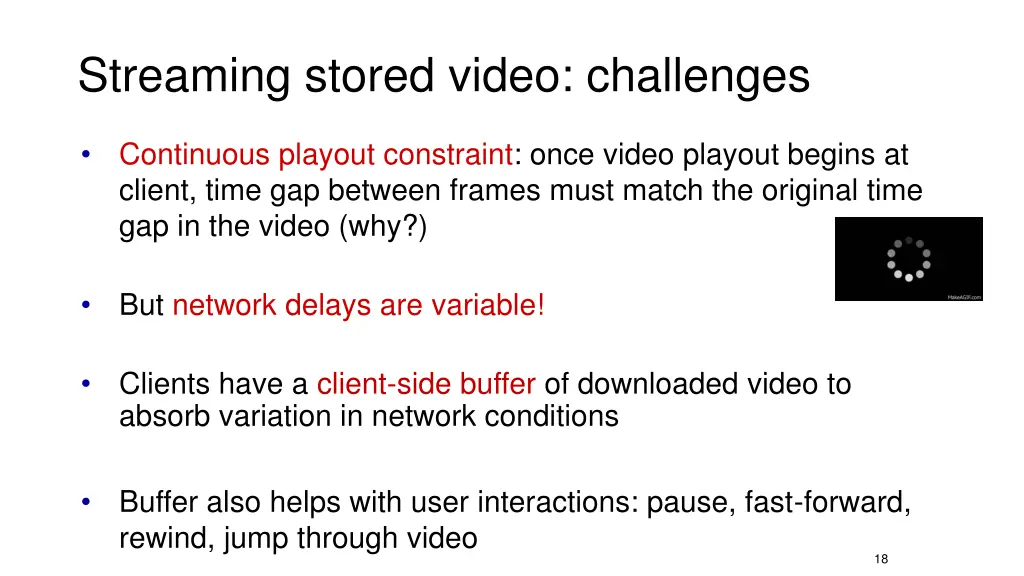streaming stored video challenges