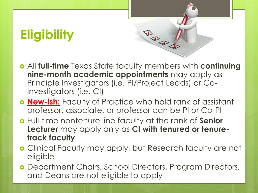 eligibility