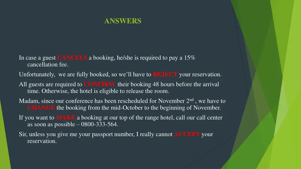 answers
