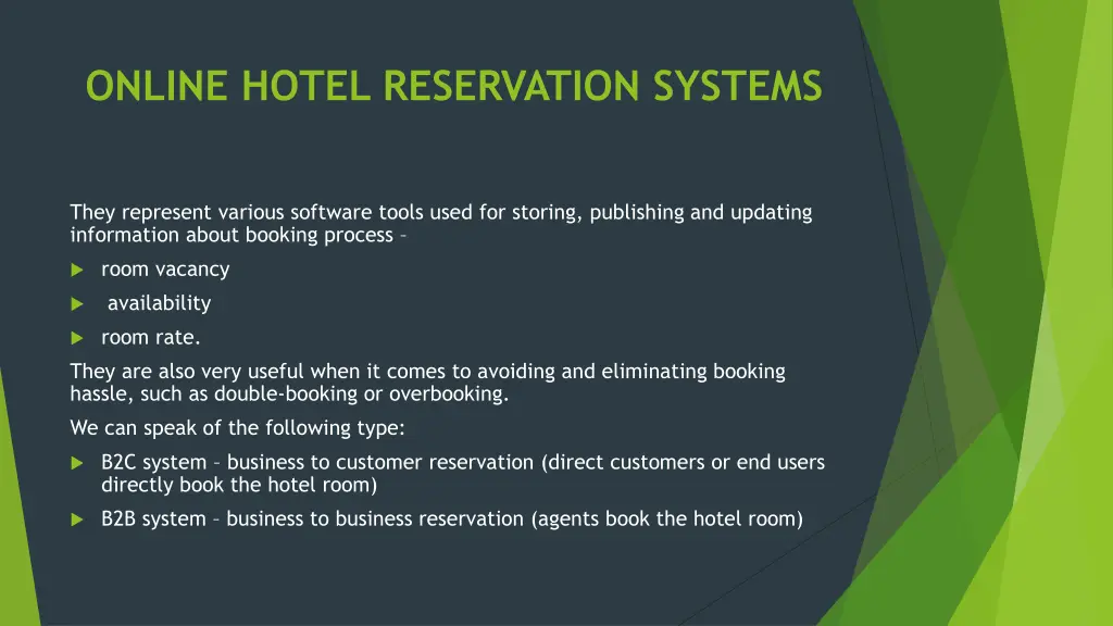 online hotel reservation systems