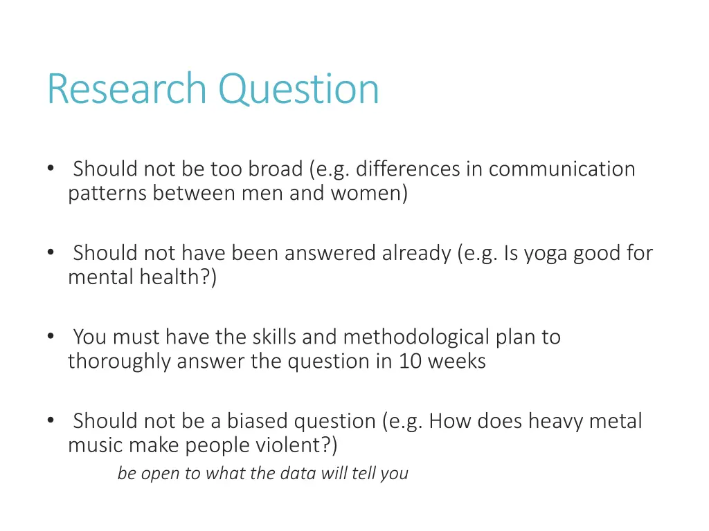 research question