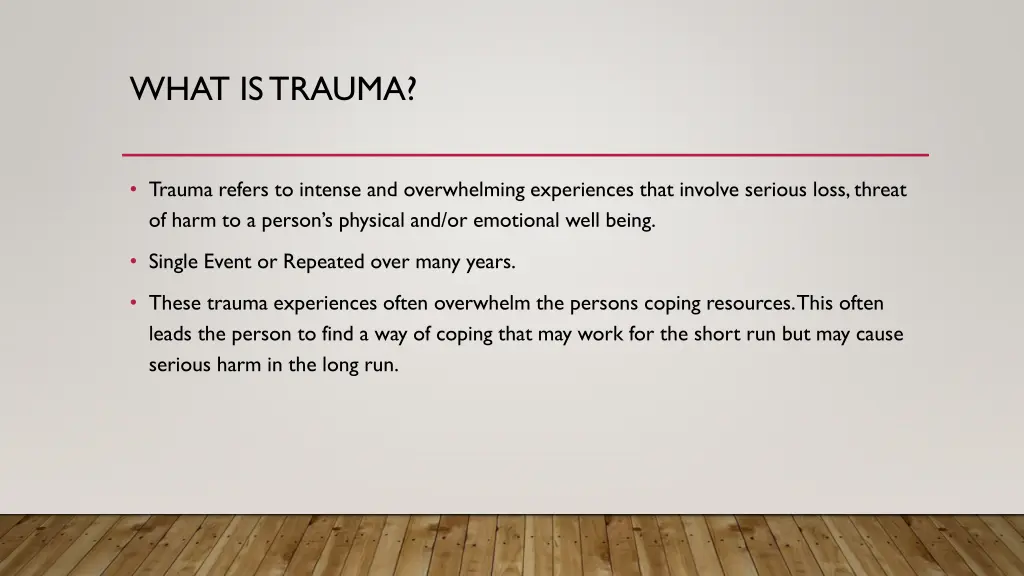 what is trauma