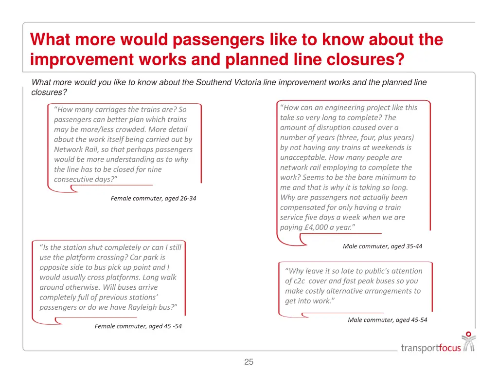 what more would passengers like to know about