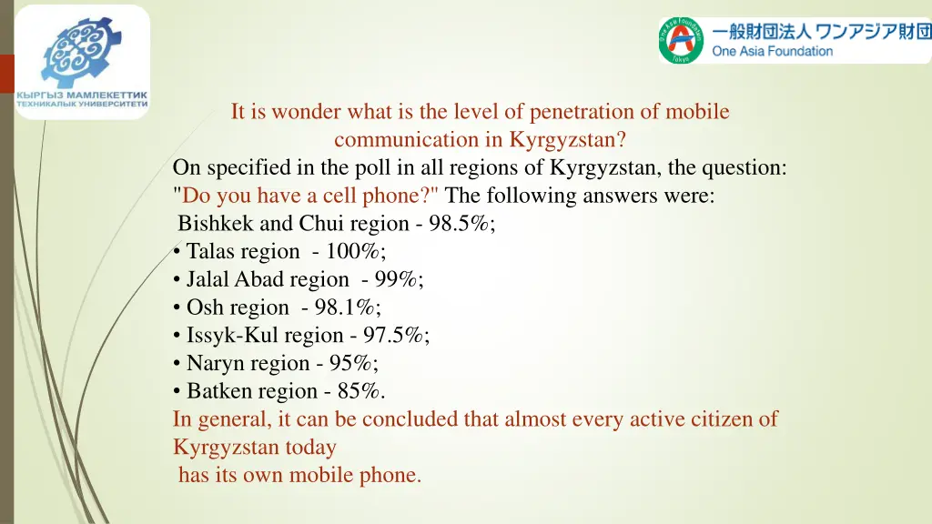 it is wonder what is the level of penetration