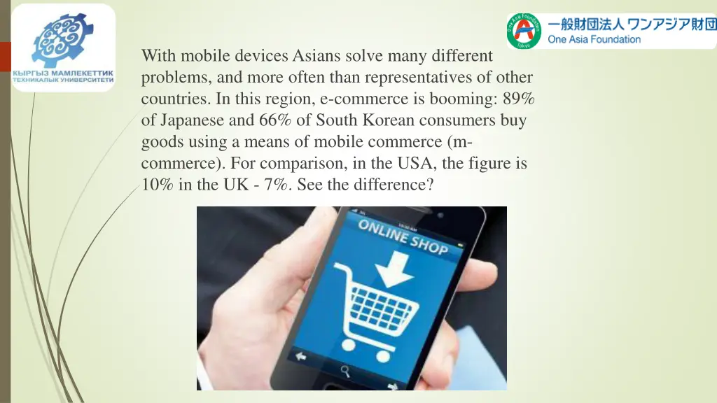 with mobile devices asians solve many different