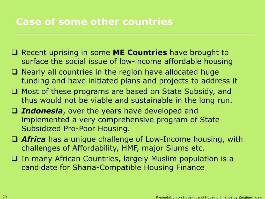 case of some other countries