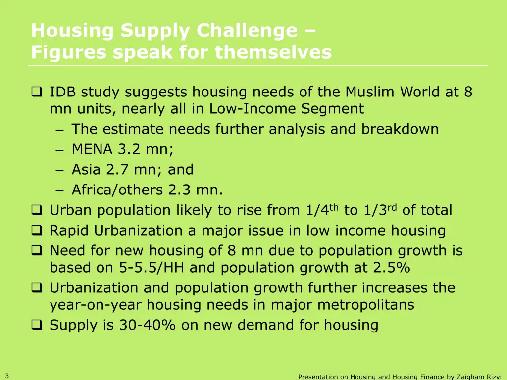 housing supply challenge figures speak