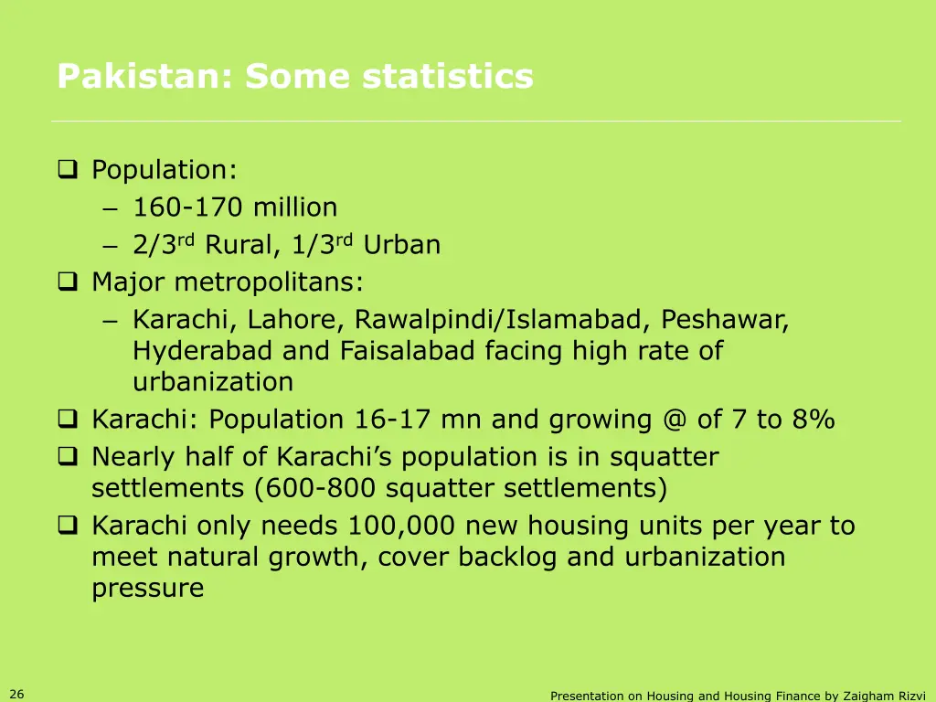 pakistan some statistics