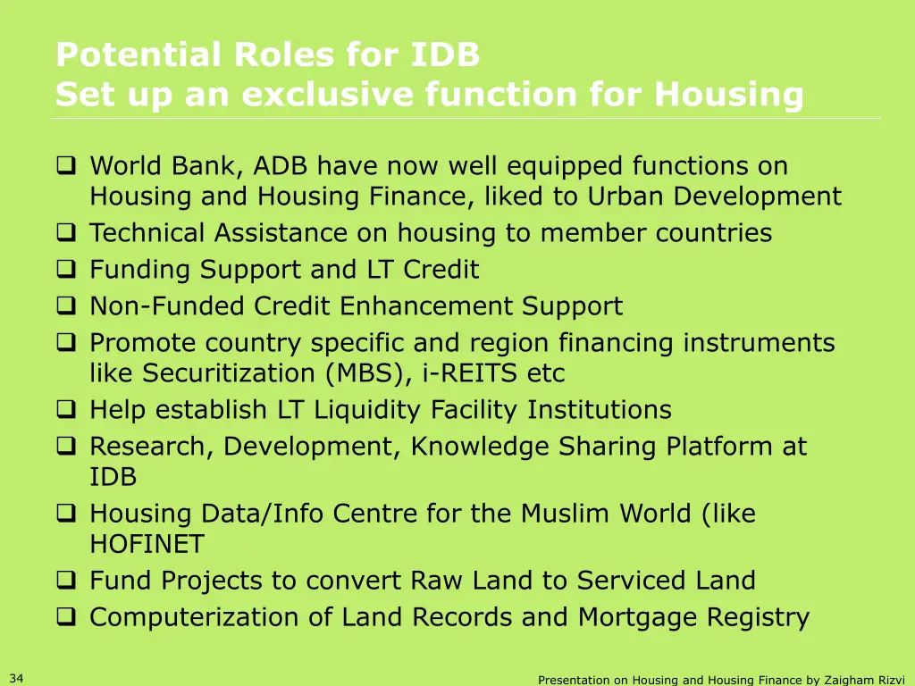 potential roles for idb set up an exclusive