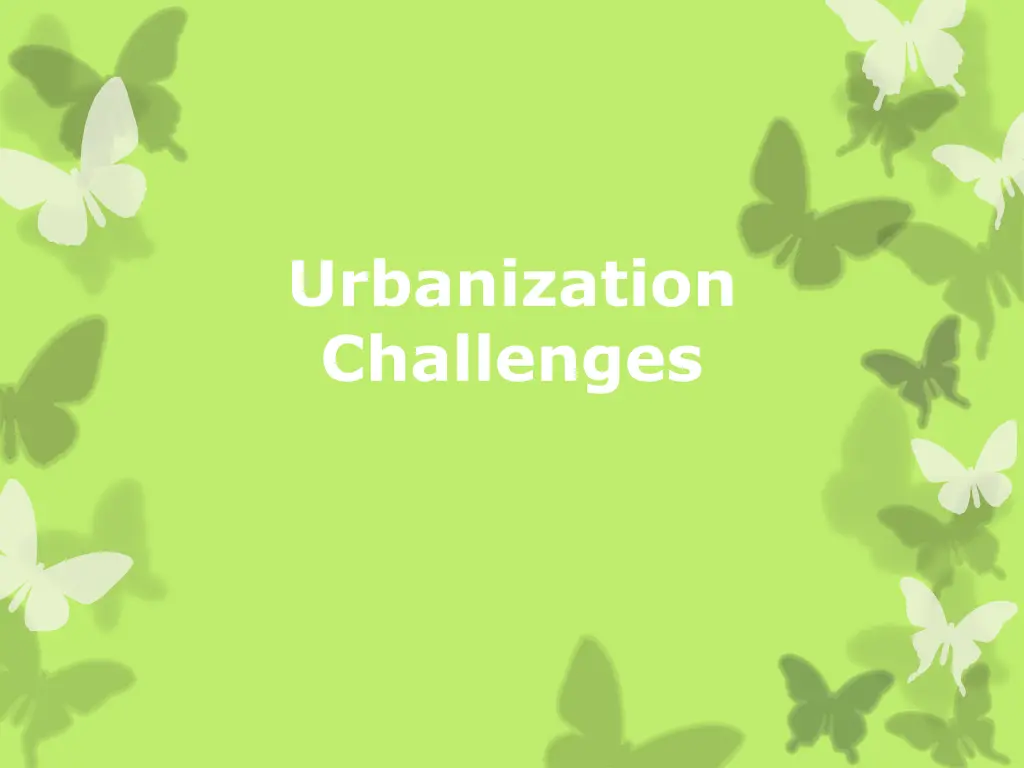 urbanization challenges