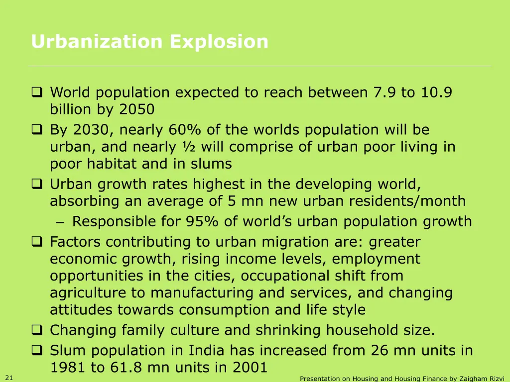urbanization explosion