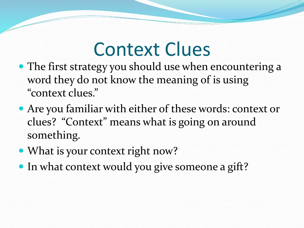 context clues