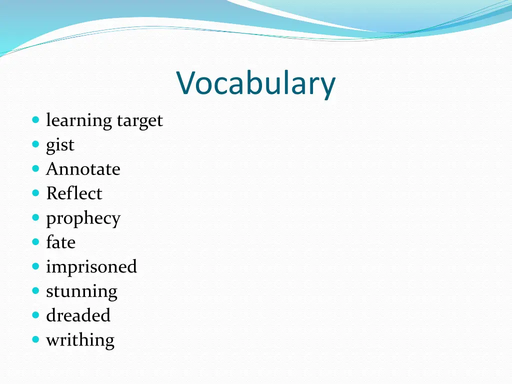 vocabulary
