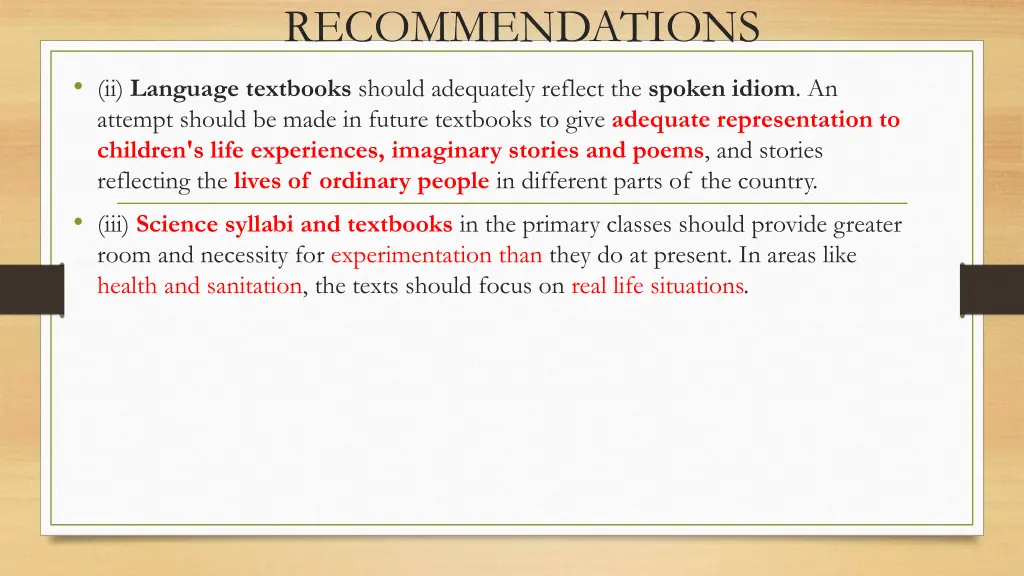 recommendations 14