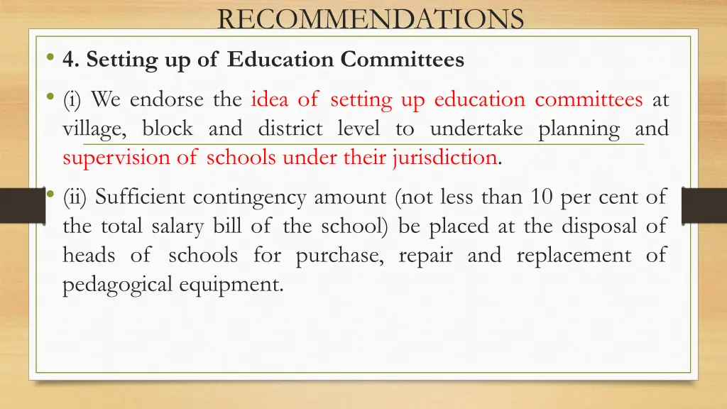recommendations 2