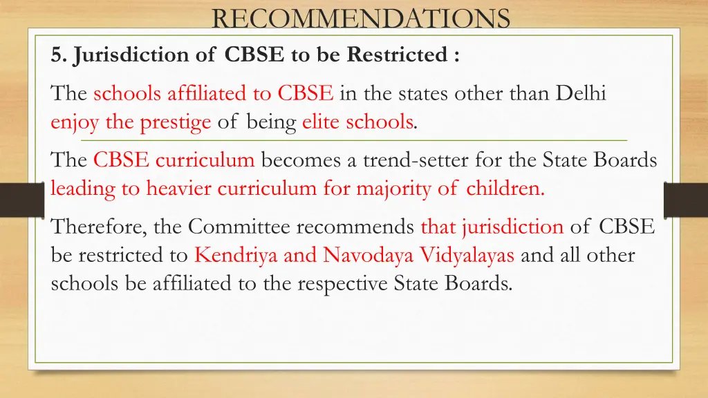 recommendations 3