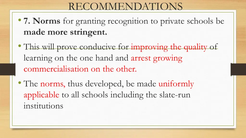 recommendations 5