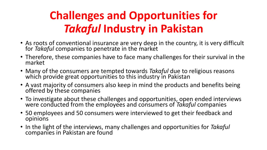 challenges and opportunities for takaful industry