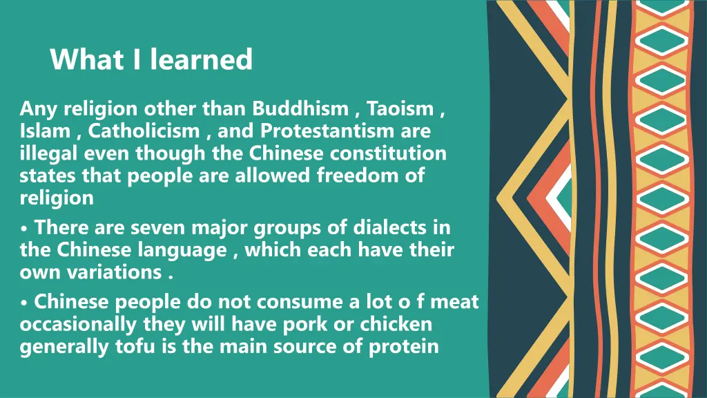 what i learned
