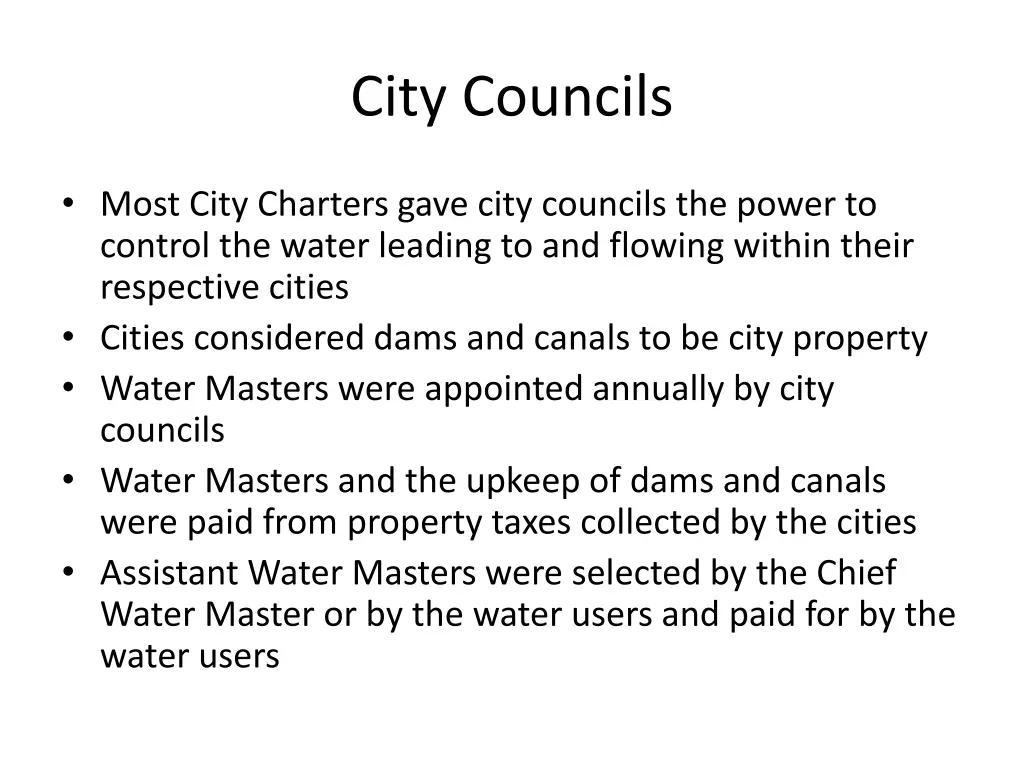 city councils