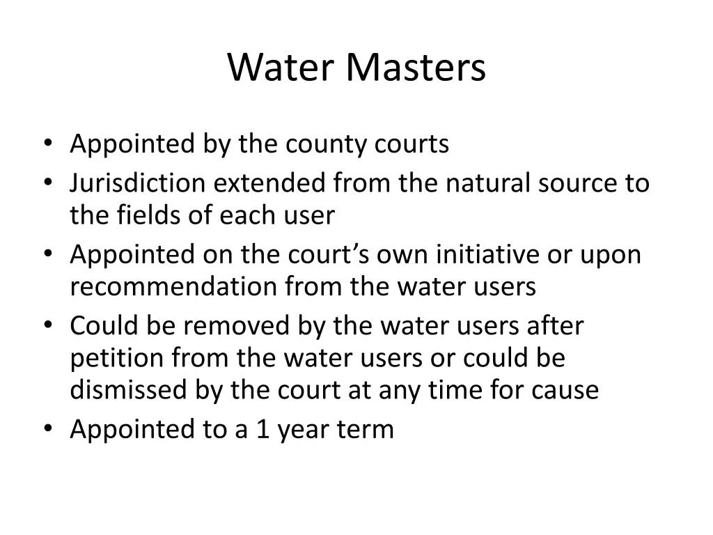 water masters