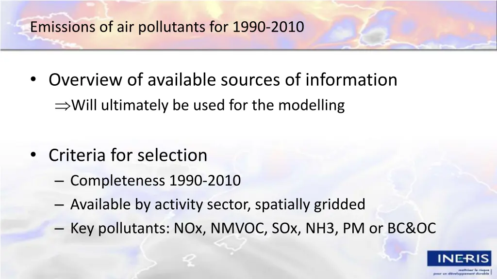 emissions of air pollutants for 1990 2010