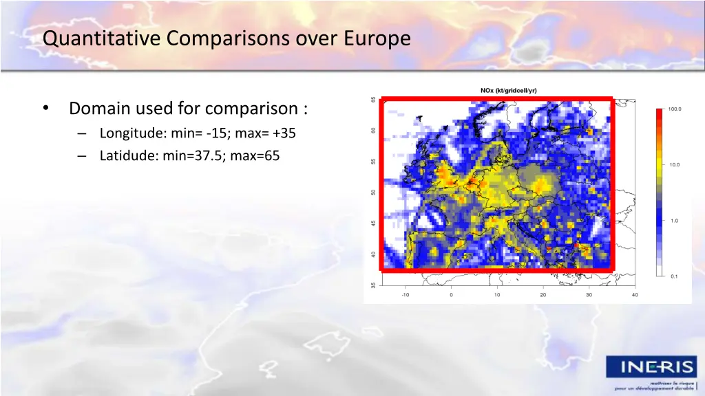 quantitative comparisons over europe