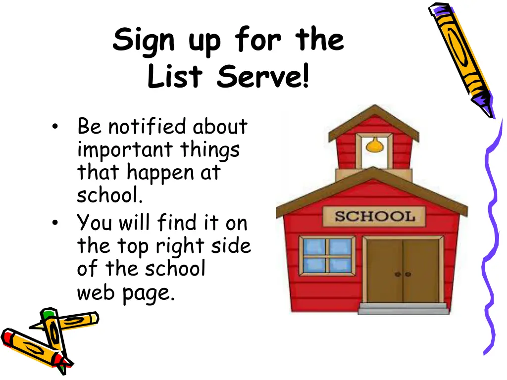 sign up for the list serve