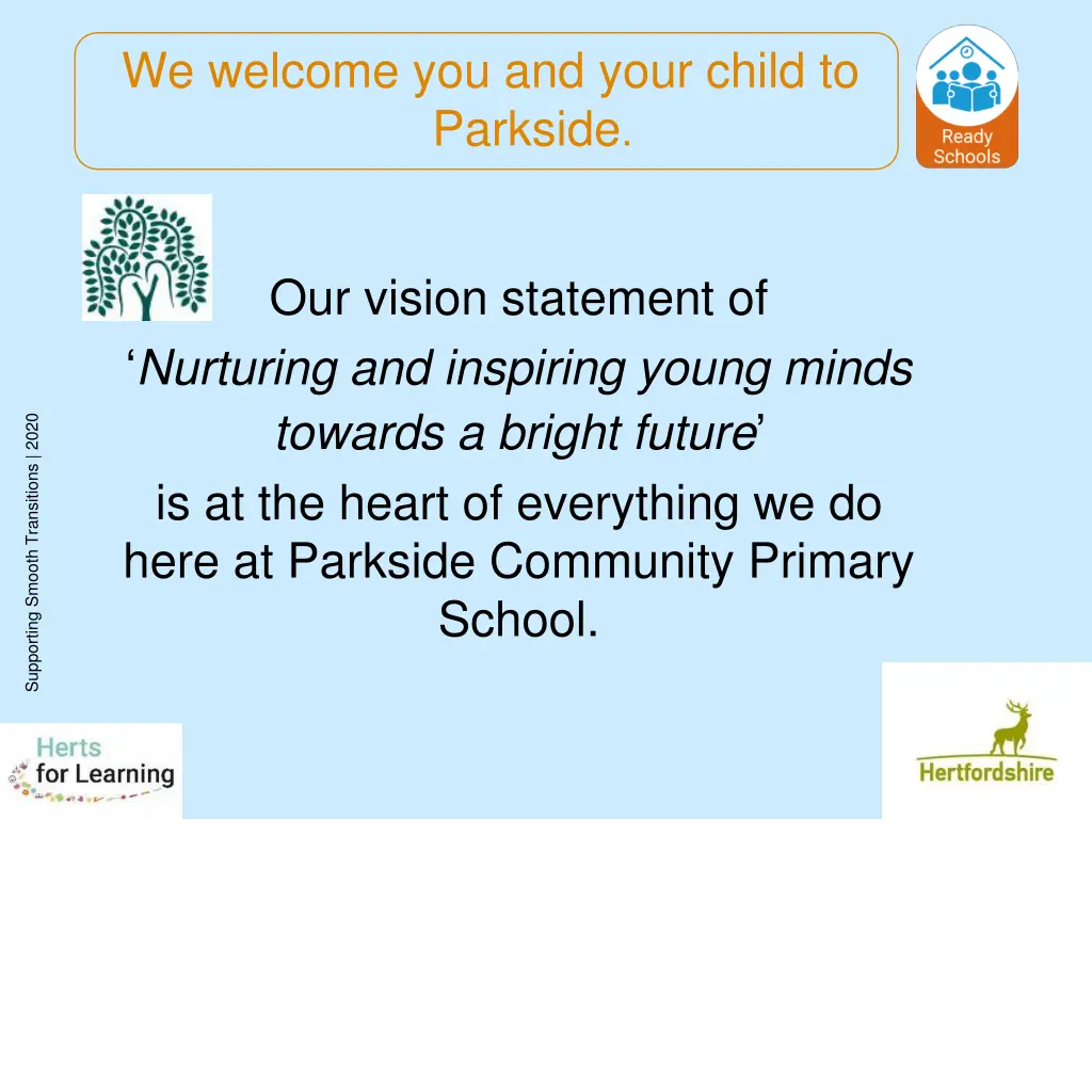 we welcome you and your child to parkside