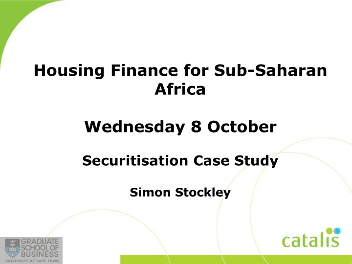 housing finance for sub saharan africa