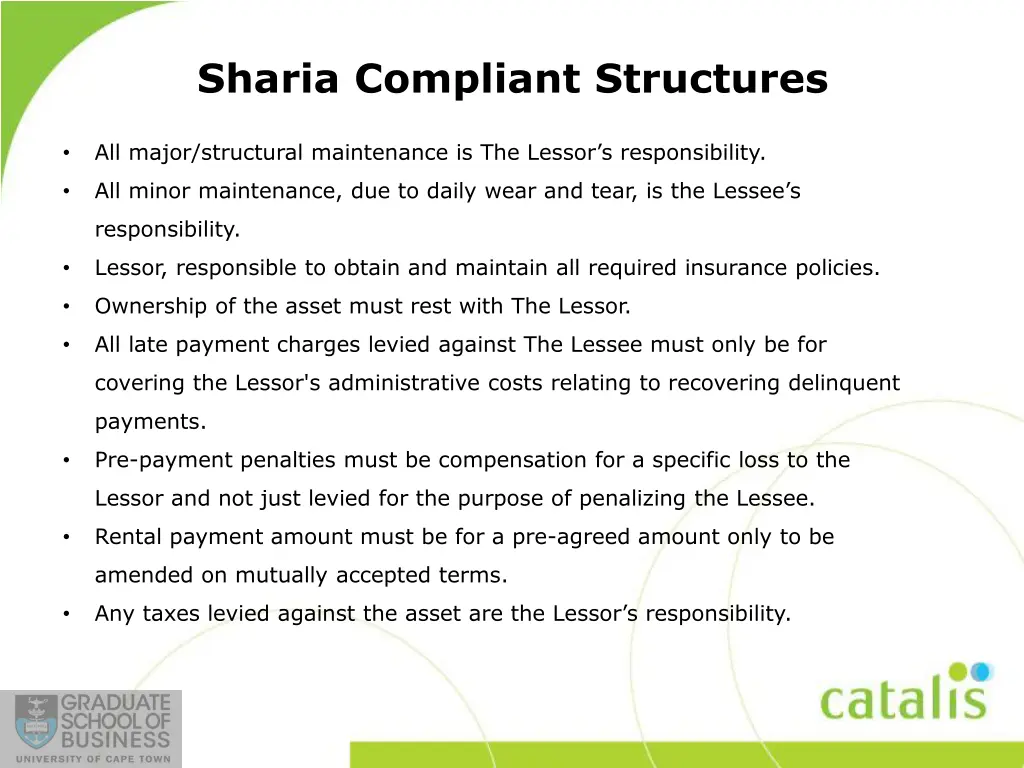 sharia compliant structures