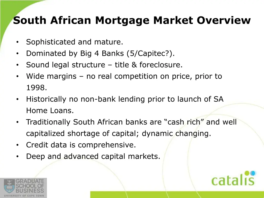 south african mortgage market overview