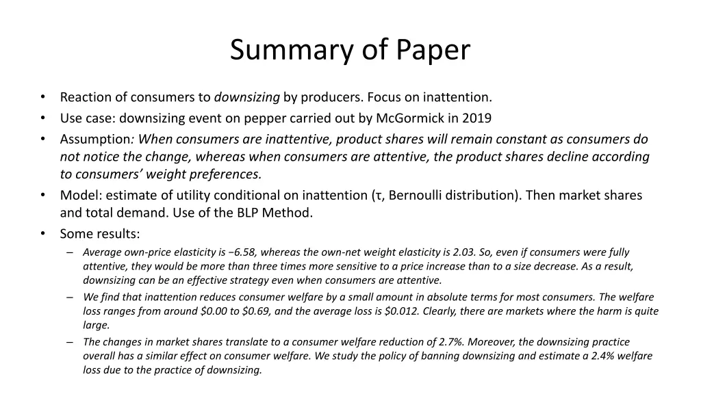 summary of paper