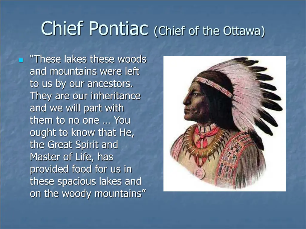 chief pontiac chief of the ottawa