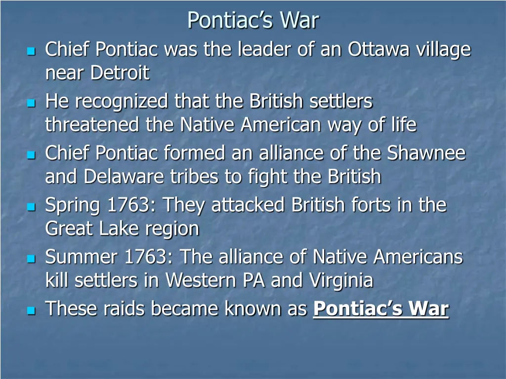 pontiac s war