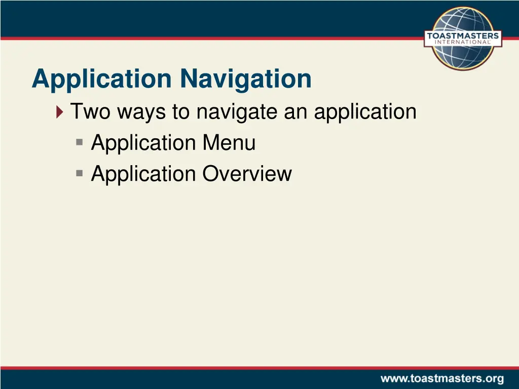 application navigation two ways to navigate