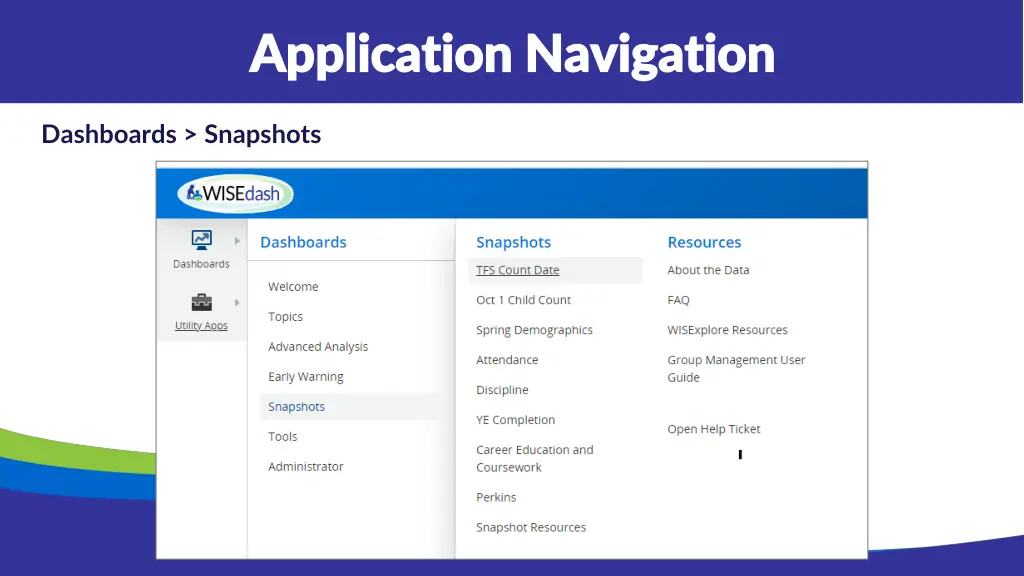 application navigation application navigation
