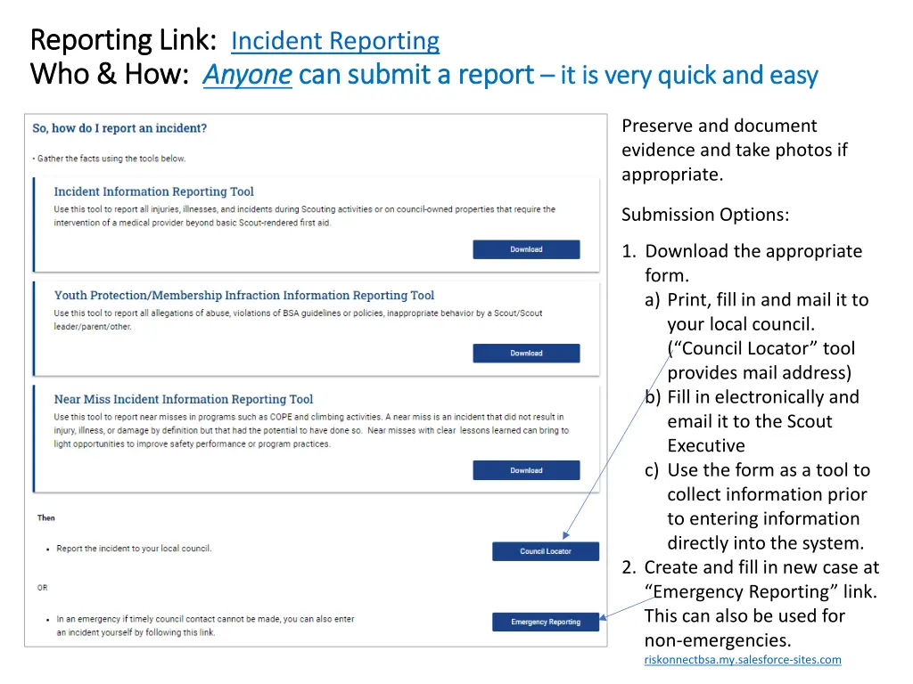 reporting link reporting link incident reporting
