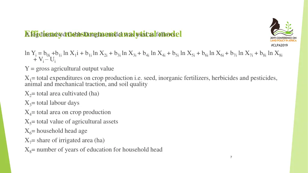 efficiency measurement analytical model