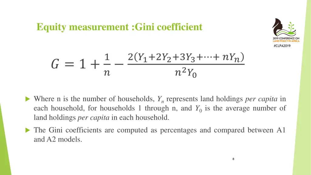 equity measurement gini coefficient