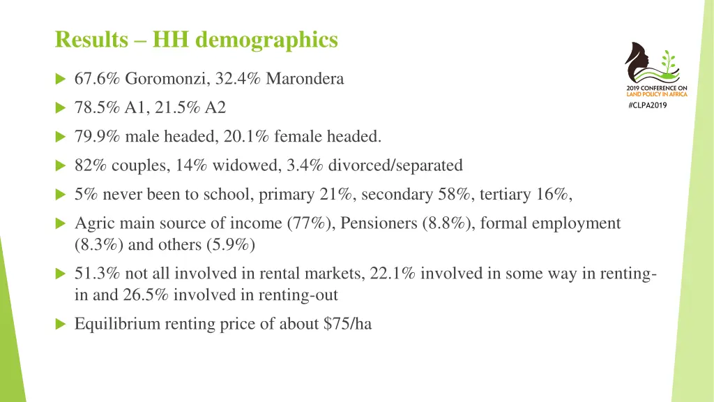 results hh demographics