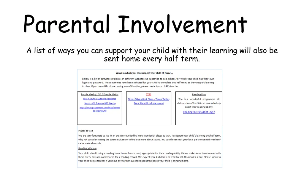 parental involvement